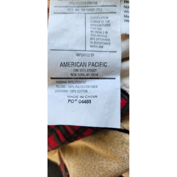 American Pacific Christmas Quilted Patchwork Throw/Wall Hanging Snowman Bear - Picture 10 of 12